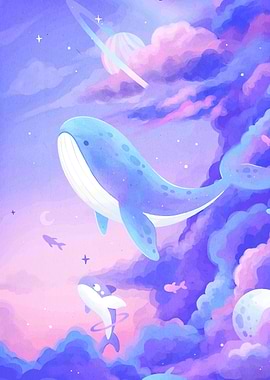 Whales Space Dreamscape