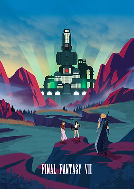 Final Fantasy VII Minimalist Poster