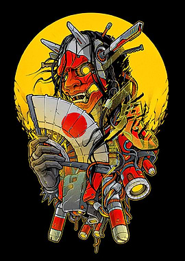 Cyberpunk Oni Mask Japanese