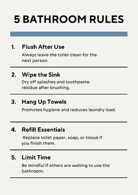 Bathroom Rules Poster