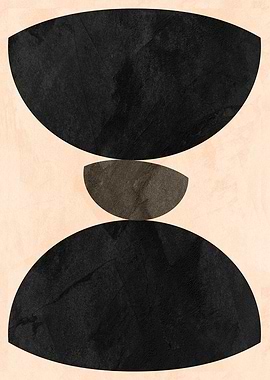 Abstract Geometric Shapes on Beige Background