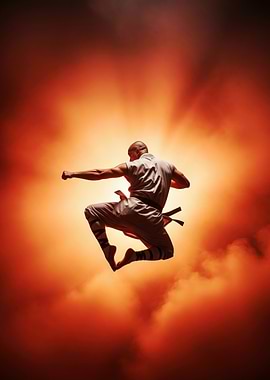 Kung Fu Master Mid-Air Jump