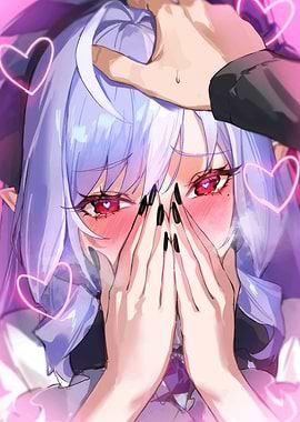 Anime Girl with Heart Eyes