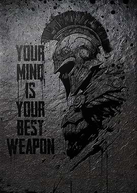 Spartan Helmet with Inspirational Quote