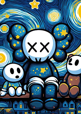 KAWS Starry Night Inspired