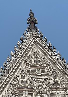 Ornate Thai Temple Roof Detail