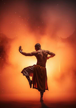 Shaolin Monk in Fiery Stance