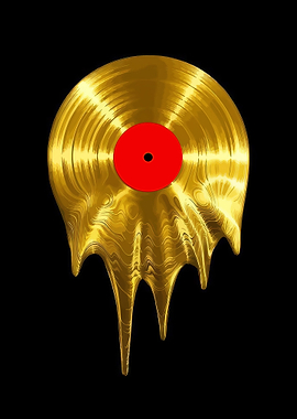 Gold Vinyl Melting Record