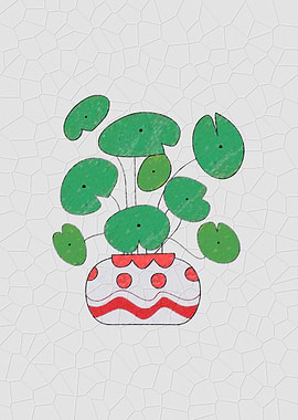 crayon textured lotus