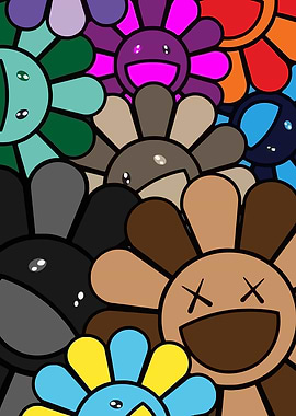 Colorful Cartoon Flower Pattern