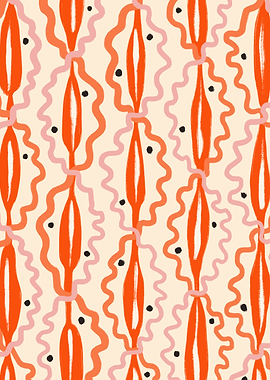 Abstract Orange and Pink Pattern