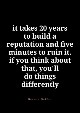 Warren Buffet Reputation Quote