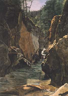 Mountain Stream Painting