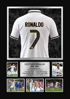 Cristiano Ronaldo Framed Shirt Collage