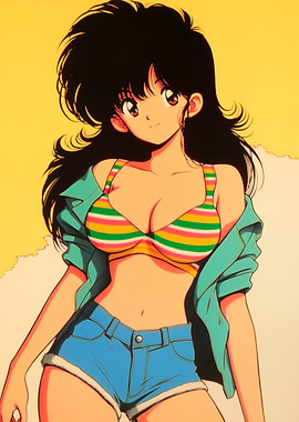 Anime Girl in Summer Outfit