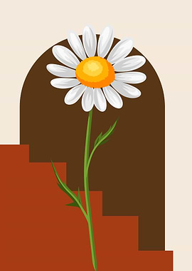 Daisy Flower with Abstract Background