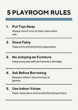 Playroom Rules Poster