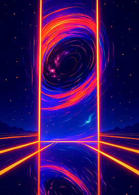 Neon Portal to Infinity
