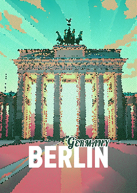 Berlin Brandenburg Gate Mosaic Art