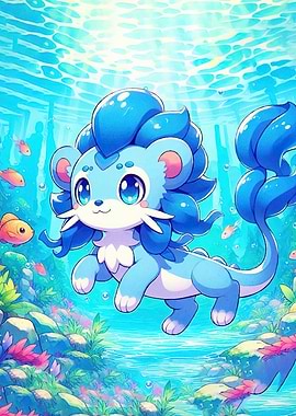 Lion-like Creature Underwater