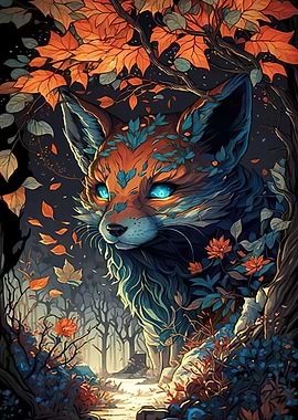 Fox Autumn Forest