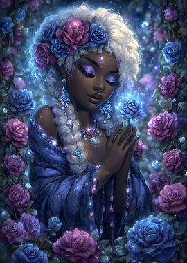 Enchanting Rose Fairy Portrait