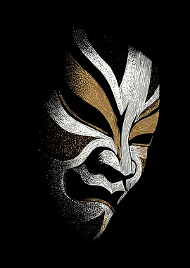 Abstract Mask Illustration