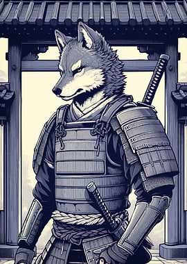 Wolf Samurai Warrior
