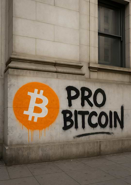 Bitcoin Graffiti Crypto Art