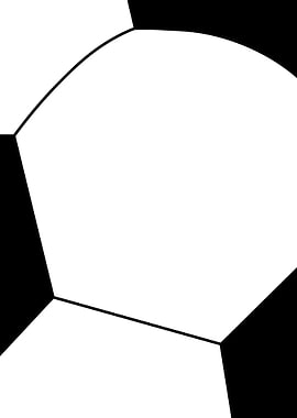 Black and White Soccer Ball Fragment
