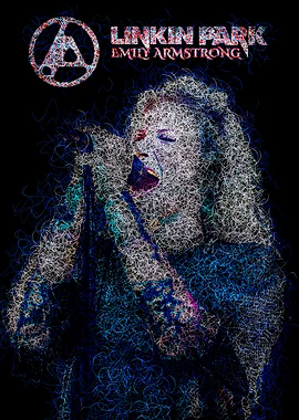 Linkin Park Emily Armstrong Scribble Art
