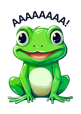 Cartoon Frog Screaming