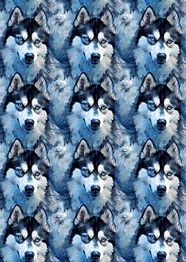 Husky Dog Pattern