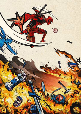 Deadpool Comic Explosion