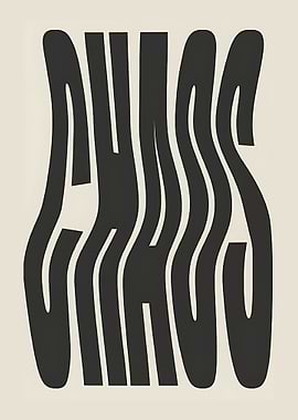 Distorted Chaos Typography Art