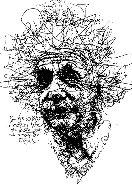 Abstract Face with Text