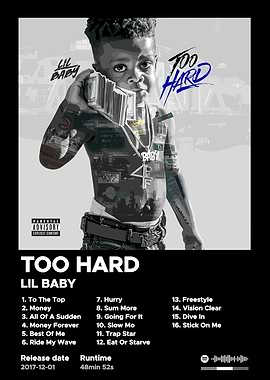 Lil Baby - Too Hard Album Cover
