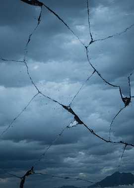 Broken Glass Sky View