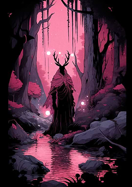 Mystical Deer Figure