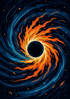 Stylized Black Hole Illustration