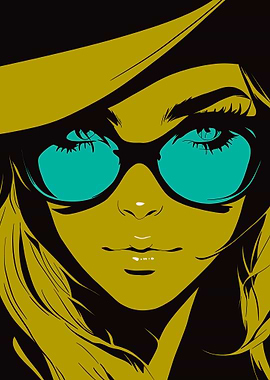 Woman with Sunglasses Illustration