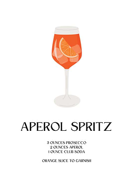 Aperol Spritz Cocktail Recipe Illustration
