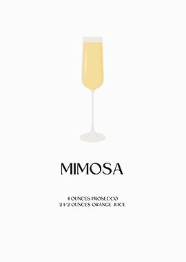 Mimosa Cocktail Recipe Illustration