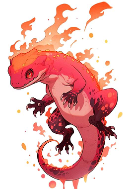 Fiery Red Lizard