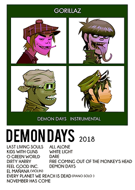 Golliraz Demon Daysポスター DEMON DAYS（映画ポスター） : r/gorillaz