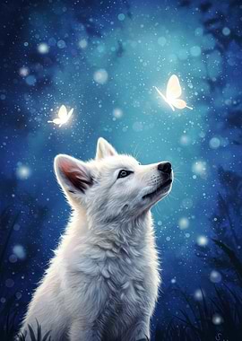 White Wolf and Butterflies