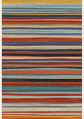 Colorful Horizontal Stripes Abstract Art