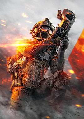 Soldier with Weapon in Action