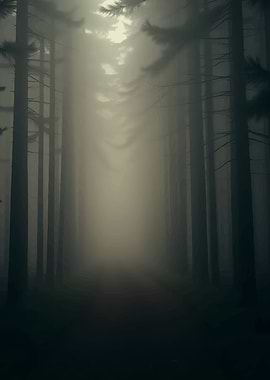 Misty Forest Path
