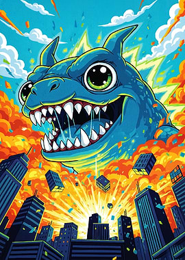 Monster Attack Cityscape